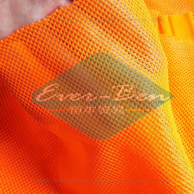 Orange mesh safety vest fabric for hi vis mesh vest supplier